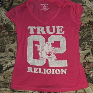 True Religion Pink Graphic T-Shirt